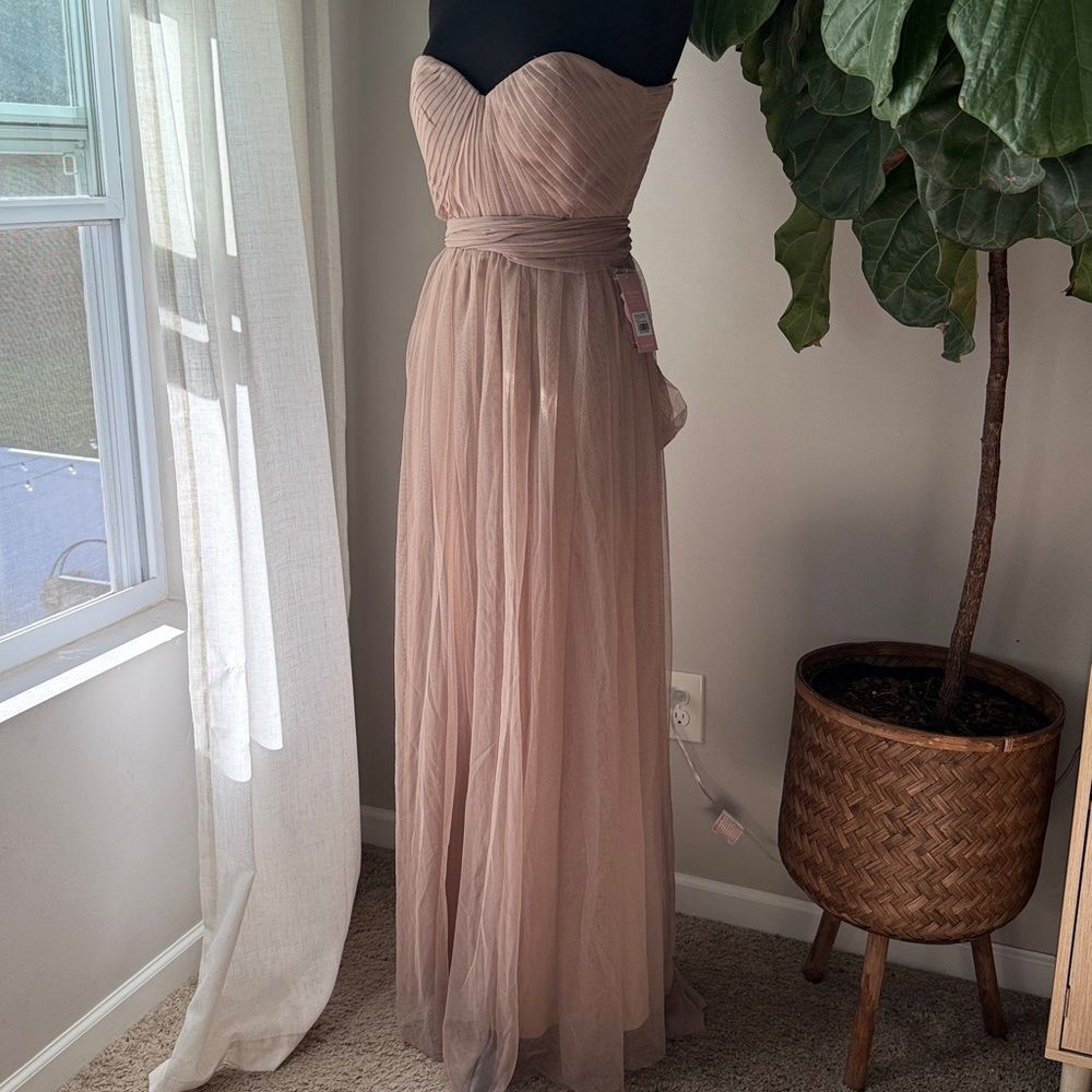 BIRDY GREY Bridesmaids Chiffon Dress Christina Convertible Dress in Sandy Taupe